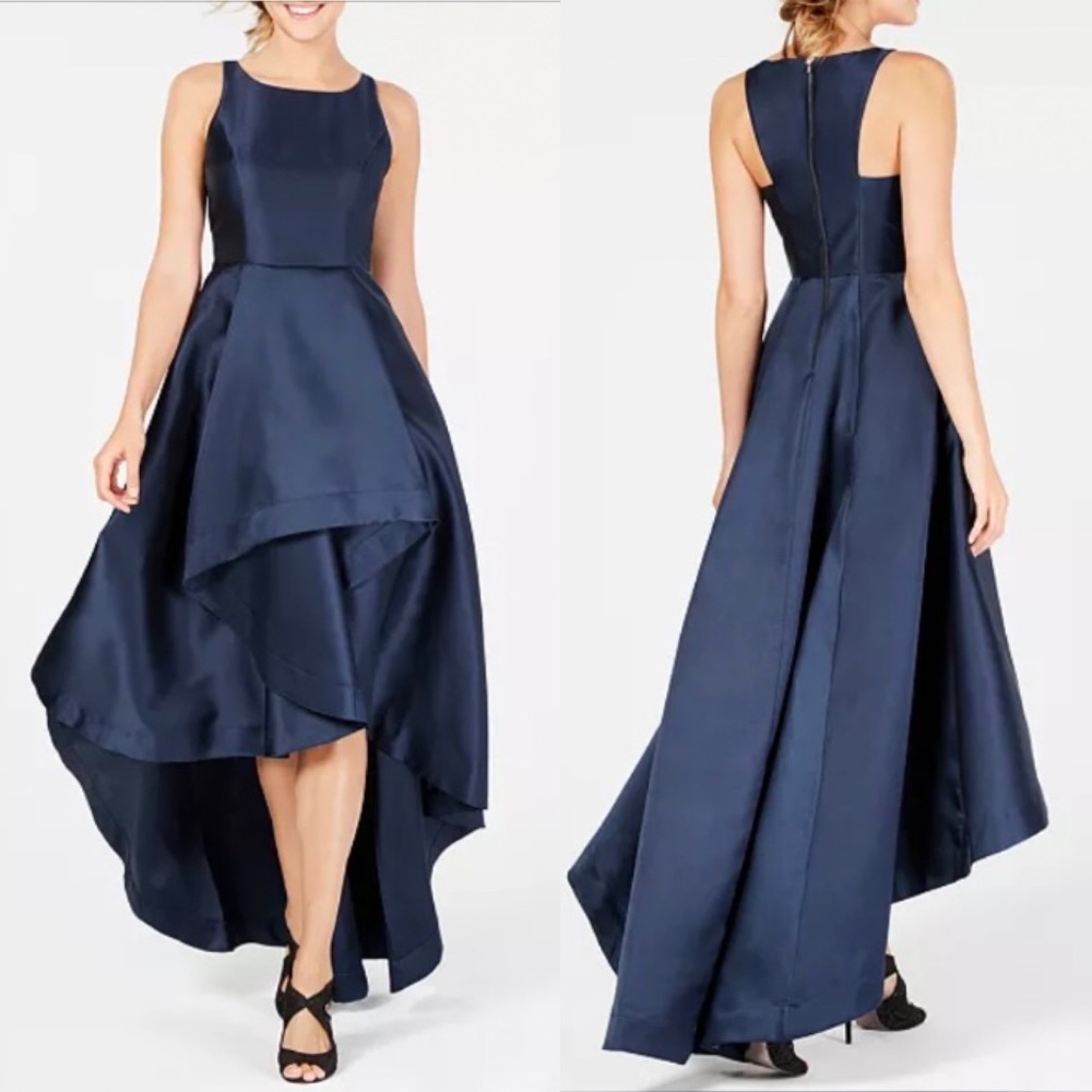 ADRIANNA PAPELL
High-Low Mikado Gown size 10 Dress navy blue